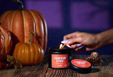 LUSH Pumpkin Spice Single Wick Candle 200g!
