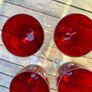 Ruby Red Wine Goblets With Clear 5 Bubble Stem - Set of 4 Image 8
