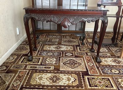 Mahogany carved hall table