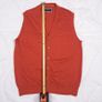 Charles Tyrwhitt Rust Orange Sleeveless 100% Merino Wool Knit Vest Gilet Mens Size L Image 7