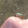 Large 9 Carat Gold Cabochon Jade Ring Image 7