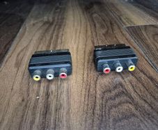 SCART to 3-RCA composite video and audio adapter.