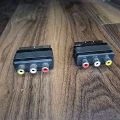 SCART to 3-RCA composite video and audio adapter.