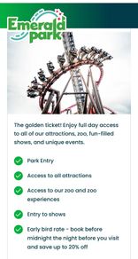 4 Emerald Park All Access Tickets