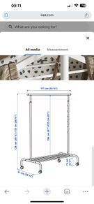 ikea clothing rail