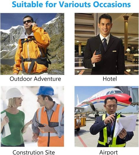 10pcs Two-Way Radio Walkie Talkies-Long Range Walkie Talkie 16CH Single Band LED Light Voice Prompt with Original Earpieces for Field Survival Biking and Hiking (FREE POSTAGE)