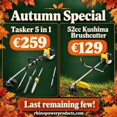 Tasker 5-in-1 multitool and Kushima 52cc brushcutter
