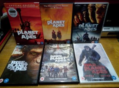 Planet Of The Apes Dvd Bundle Collection Classic Sci-fi Fantasy Movies Tv Show Roddy Mcdowall Charlton Hestion