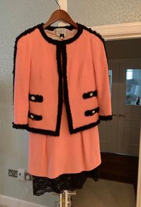 Chanel Style Boucle Dress & Jacket, Size 10
