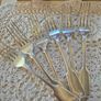 Vintage Plated Pastry Forks Image 3
