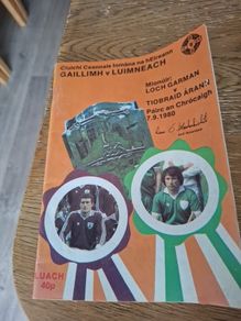 1980 All Ireland Hurling Final Programme Galway V Limerick