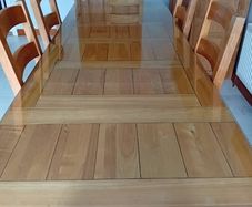 Solid Oak Dining Table with 6 Chairs