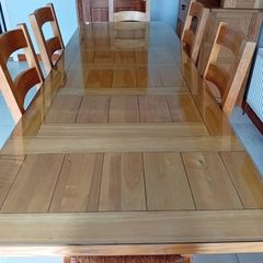 Solid Oak Dining Table with 6 Chairs