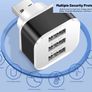 3 Port USB Charger Hub Splitter Multi USB Charging Adapter Black White Image 3