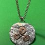 Handmade sterling silver and copper pendant. Choice of 18 or 20 inch necklace Image 2