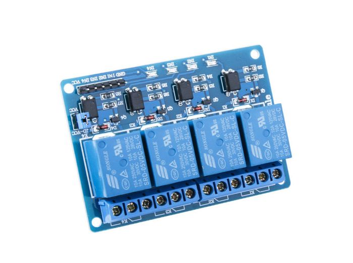 4-Channel 5V Relay Module with Optocoupler | Arduino, Raspberry Pi, STM32 Compatible Developers Board