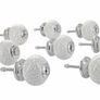 Decor White Crackle Handmade Design Round Ceramic Door Knobs, Vintage, Shabby Chic, Interior Furniture, Cabinet Wardrobe Cupboard Drawers Pulls Handles 8 Pack (FREE POSTAGE) Image 3