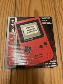 Red game boy pocket console