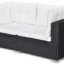 _32-Piece Set Poly Rattan Sofa Lounge Set Garden Furniture, black Image 3