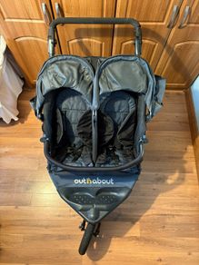 Out and about double Pram