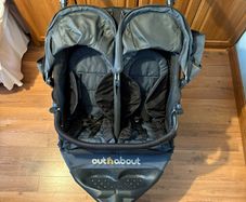 Out and about double Pram