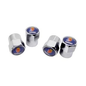 4pcs Aluminum Valve Caps Car Wheel Tires Valves Tyre Stem Air Caps for SAAB 9-3 93 9-5 9 3 9000 9 5 Accessories
