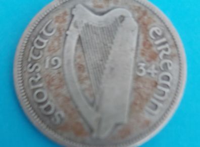 Ireland 1934 Harp Florin in Fine condition
