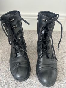 Carl Scrapa black  leather boots