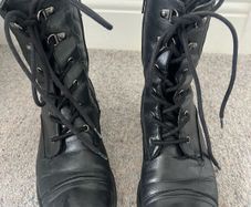 Carl Scrapa black  leather boots