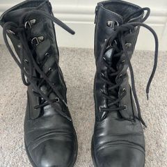 Carl Scrapa black  leather boots