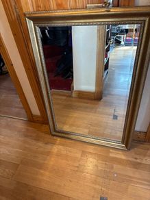 Solid Metal Golden Mirror