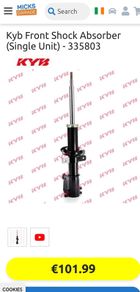 KYB shock renault traffic  pair 2