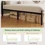 Double Bed Frame with Headboard and Footboard, 30 cm High, Heavy Duty 4ft6 Metal Bed Frame Double with Steel Slats, Storage Space Underbed, Noise Free, Easy Assembly, Black Image 5