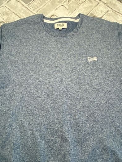 Diesel Mens Light Blue Marl Jumper Size XL