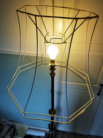 Antique brass floor lamp