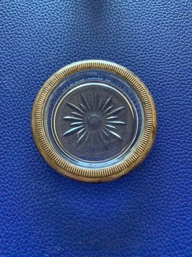 Sterling Silver Glass  Coaster