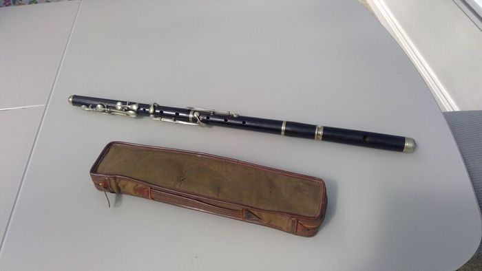 Antique D flute Cocuswood  8 key
