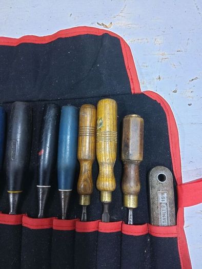 set of vintage graduated chisels