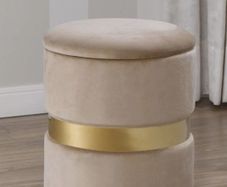 Storage stool pouffe