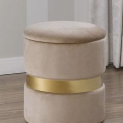 Storage stool pouffe