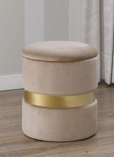 Storage stool pouffe
