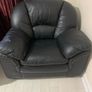 Black leather armchairs x2 perfect condition Image 5
