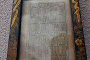 Vintage Calendar 1920-21 in Vintage Hand Painted Frame