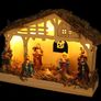 Pre-Lit Christmas Wooden Nativity Scene Decoration Illuminated with 5-LED, 26 cm (FREE POSTAGE) Image 3