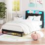 Single Bed with Charging Station and LED Image 4