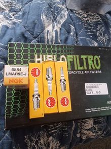 New spark plugs and air filter for 09-2014 Yamaha R1 big bang