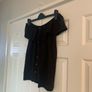 Primark Black Off Shoulder Button Up Top Image 2