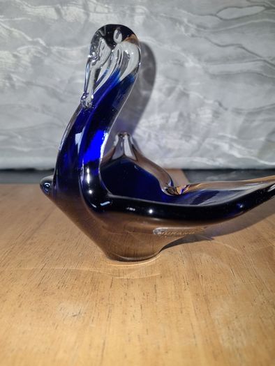 Murano glass swan plate