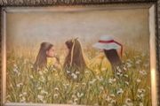 large oil on board painting