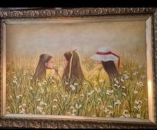large oil on board painting